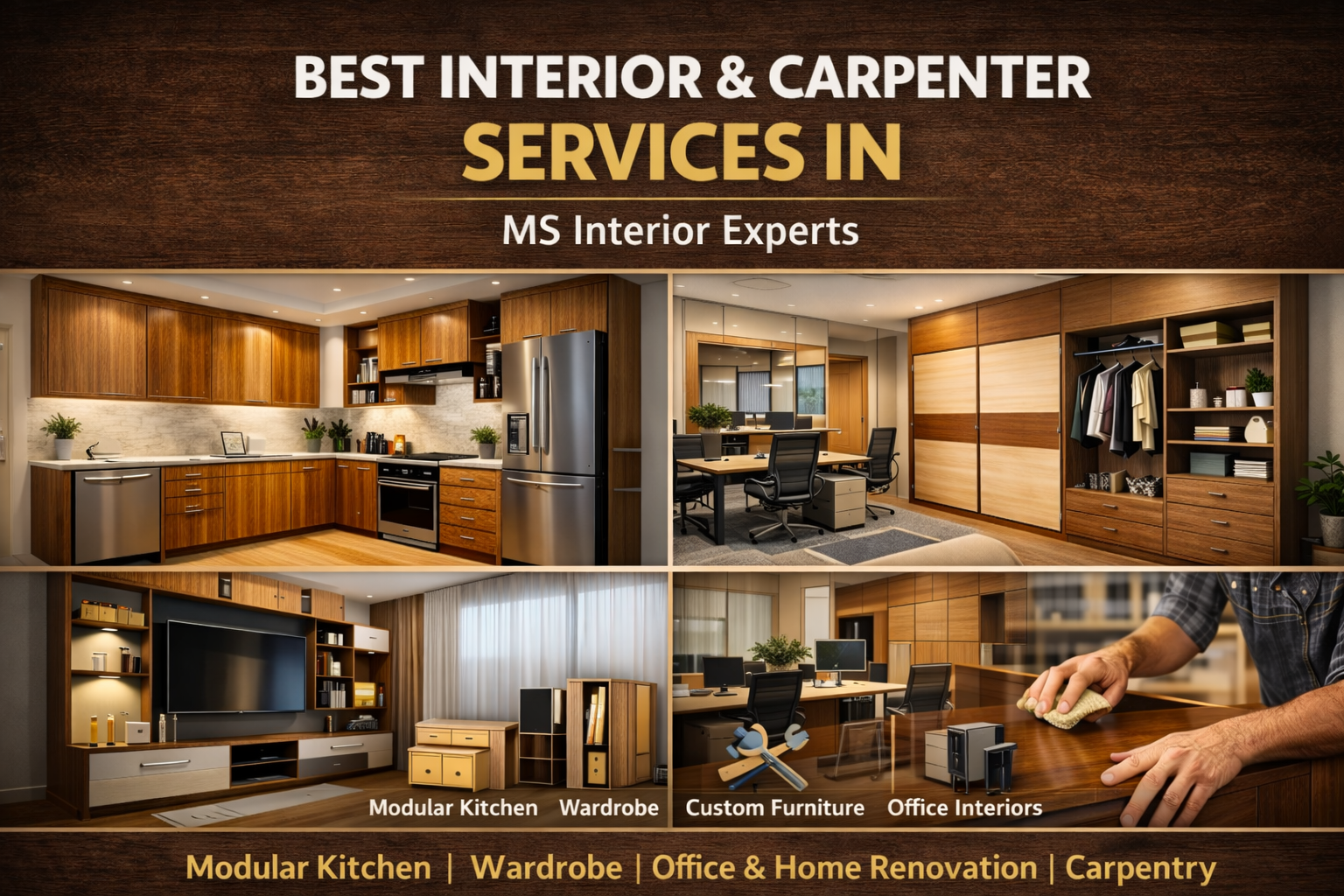 Best Interior & Carpentry Services in Noida NCR – Complete Home & Office Interior Solutions by MS Interior